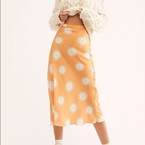 Free people daisy bias midi skirt